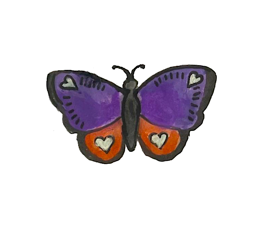 Hand-drawn image of a butterfly